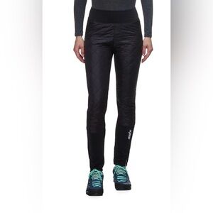 Swix Menali Quilted Pants Black Thermal Ski Pants Base Layer Size S Woman’s